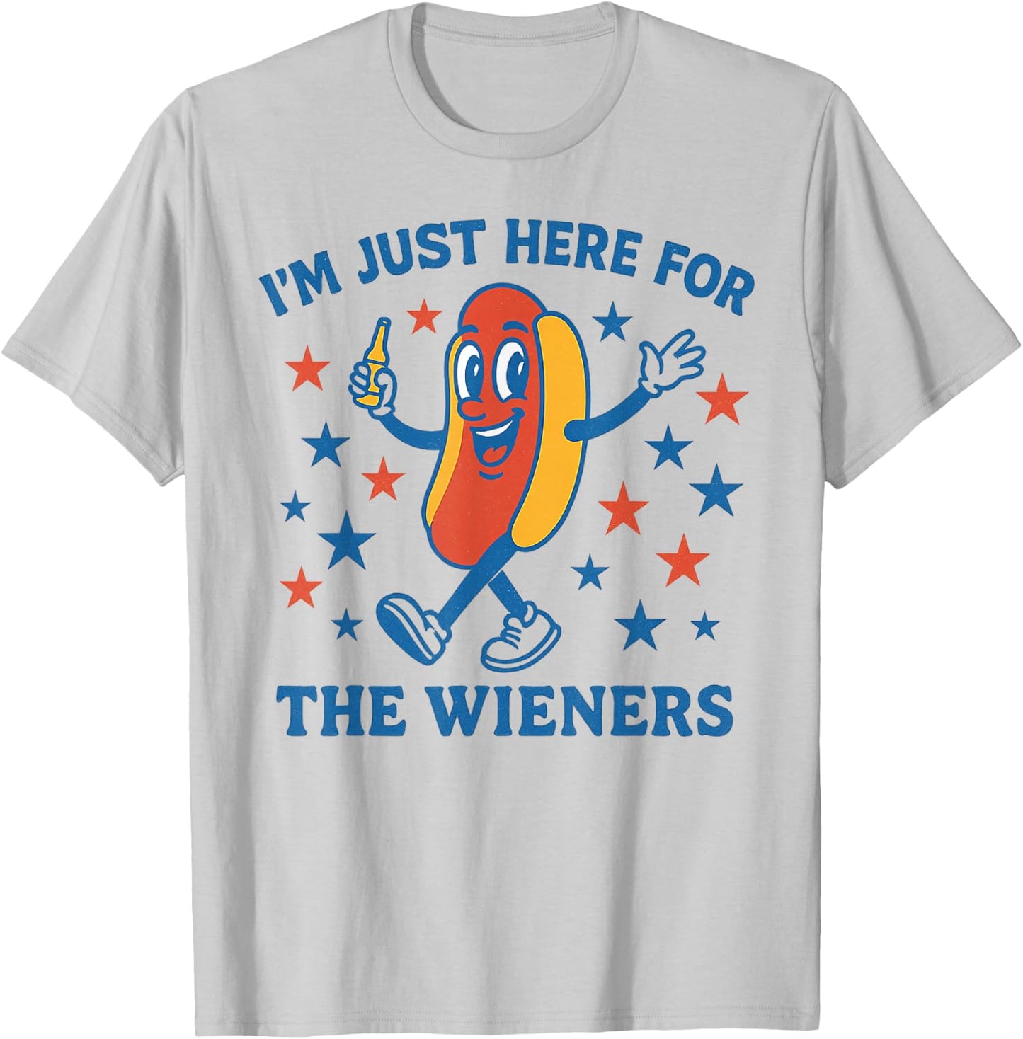 Im Only Here for the Wieners Design T-Shirt - T-Shirt | Ash