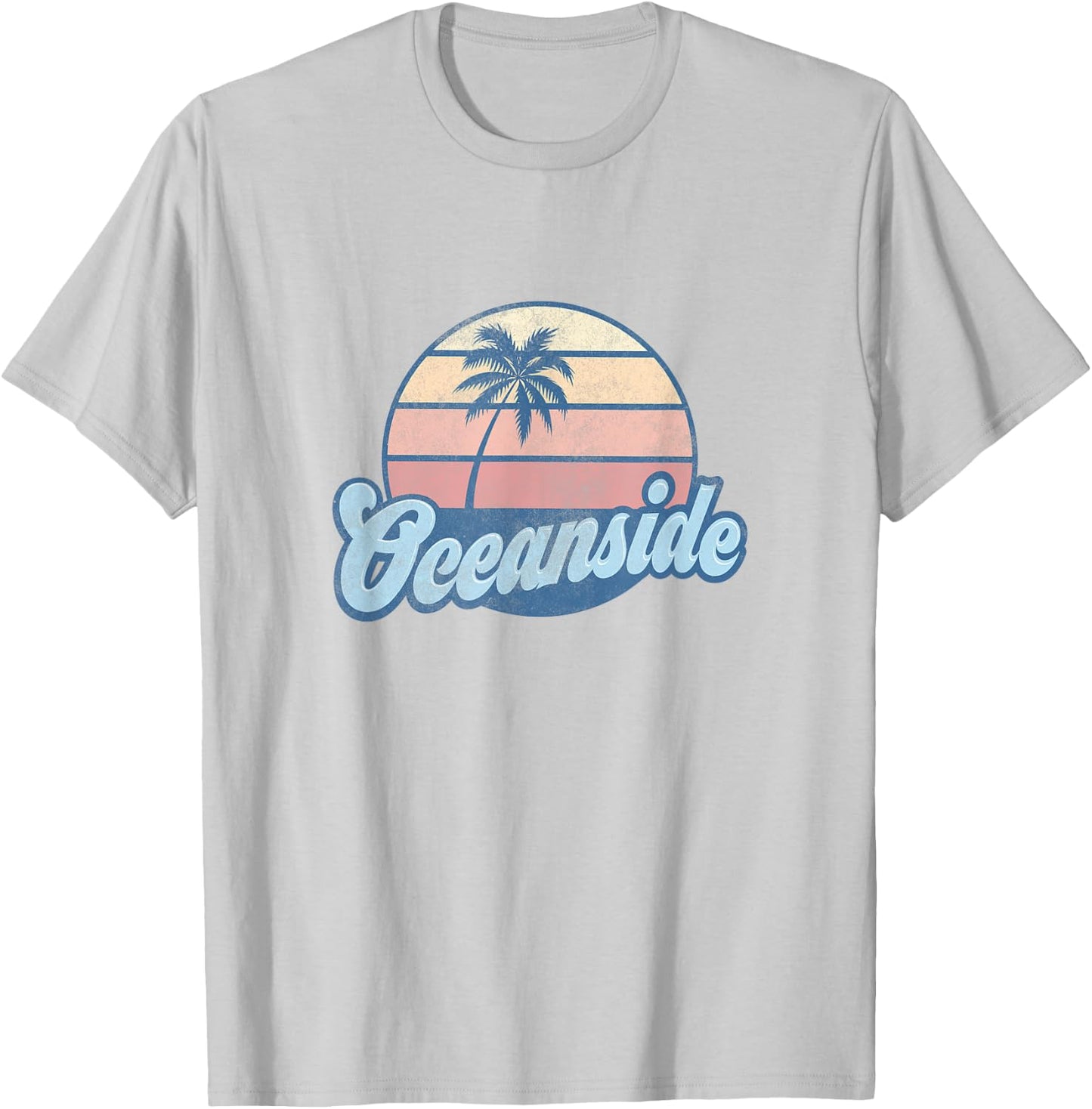 Oceanside California CA T Shirt Vintage 70s Retro Surfer T-Shirt - T-Shirt | Ash