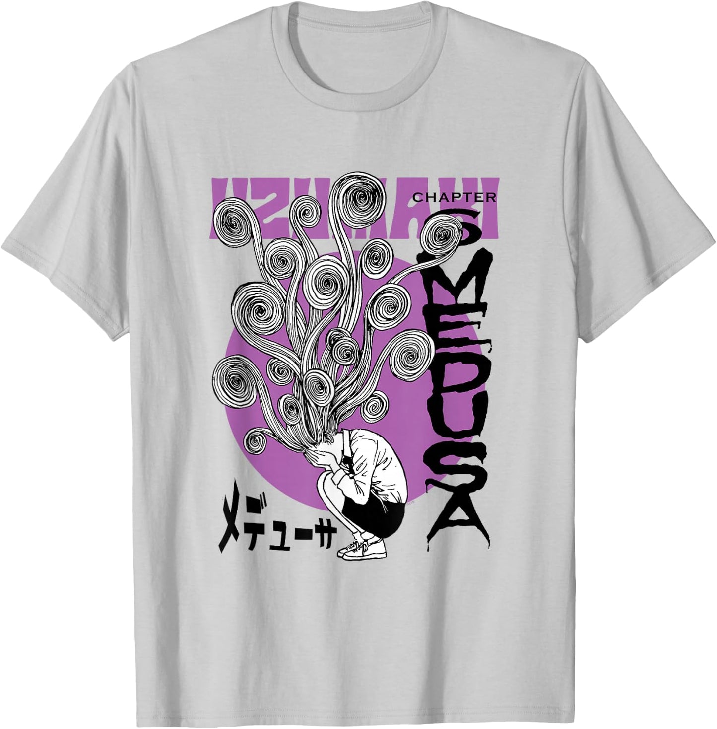 Uzumaki Spiral Hair T-Shirt - T-Shirt | Ash