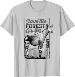Okapi Zookeeper Save the Okapi - Okapi Lover T-Shirt - T-Shirt | Ash