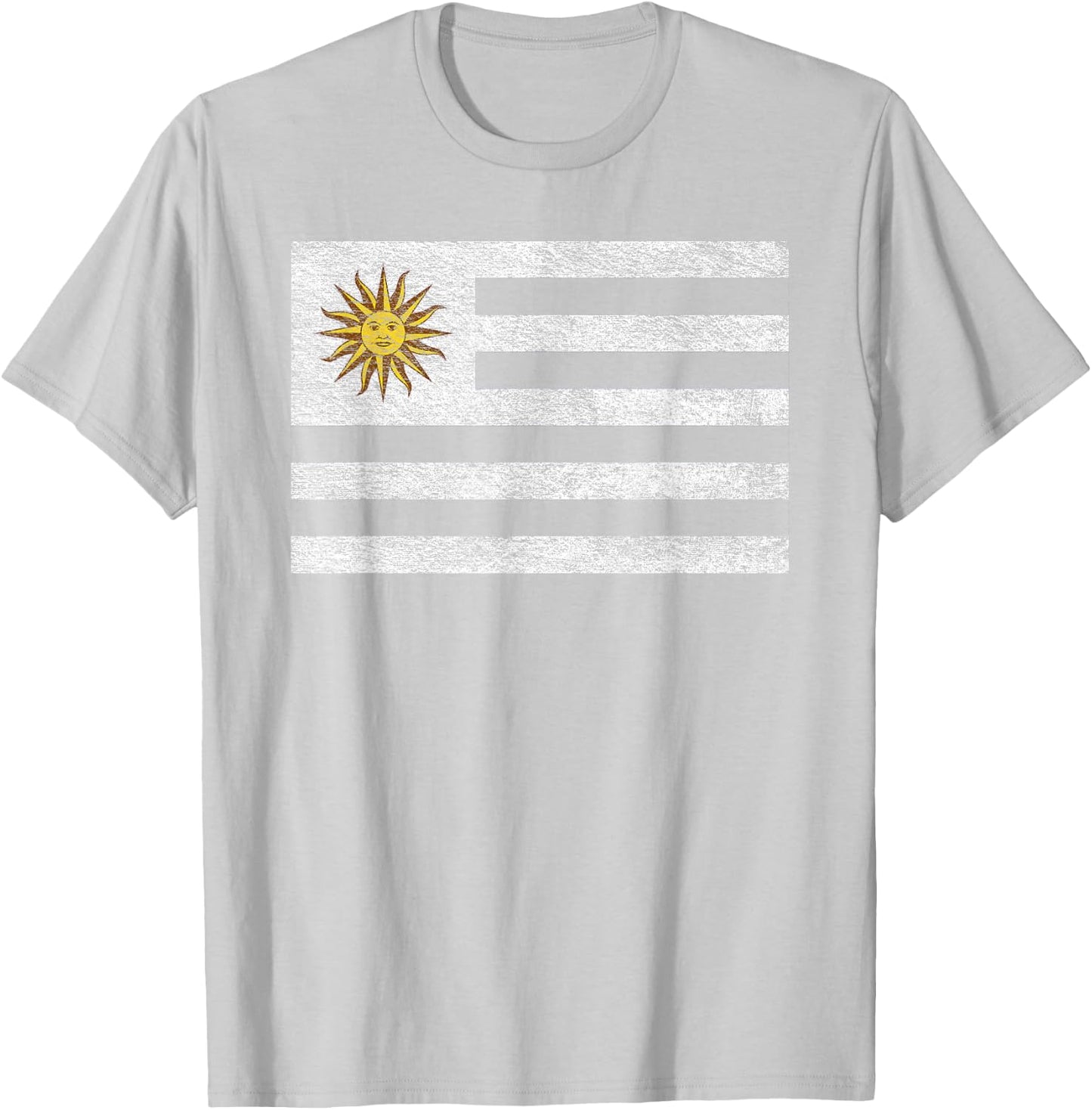 Uruguay National Flag Crest , blue T-Shirt - T-Shirt | Ash