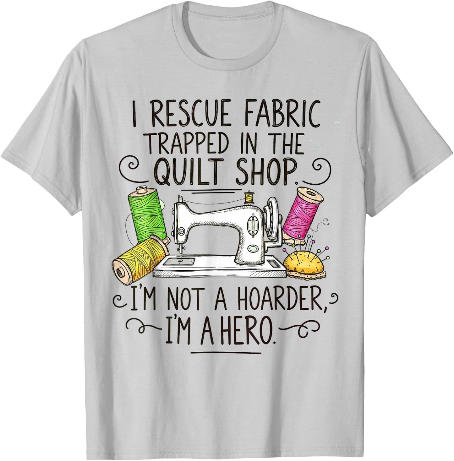 Stitch Sewer Quilt Quilter Funny Sewing Quilting Themed T-Shirt - T-Shirt | Ash