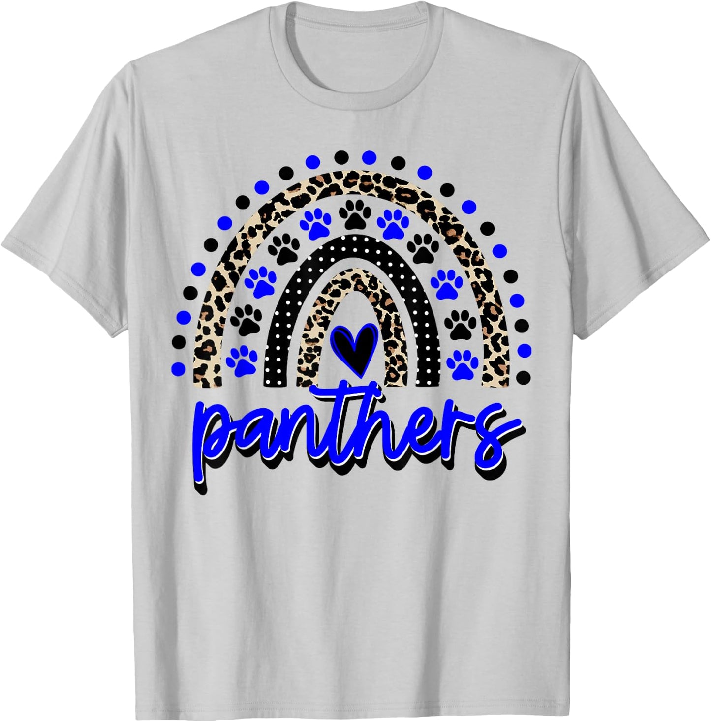 School Spirit Panthers Panther Pride Fan Team Spirit Wear T-Shirt - T-Shirt | Ash
