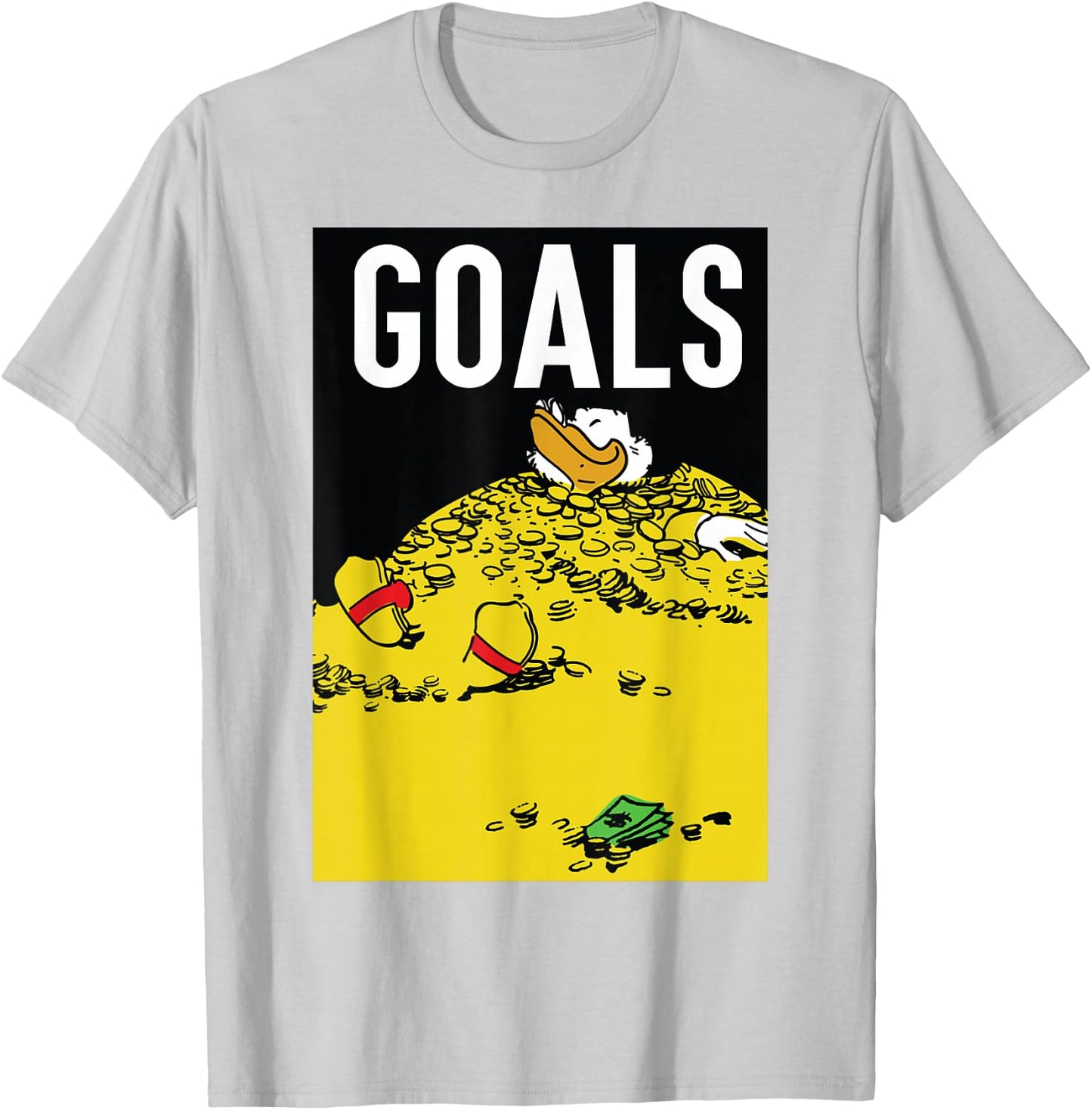 Disney - Duck Tales Scrooge Money Goals T-Shirt - T-Shirt | Ash