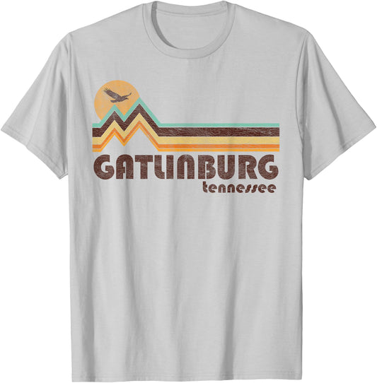 Gatlinburg Tennessee TN 70s 80s Retro Style Vintage Souvenir T-Shirt - T-Shirt | Ash