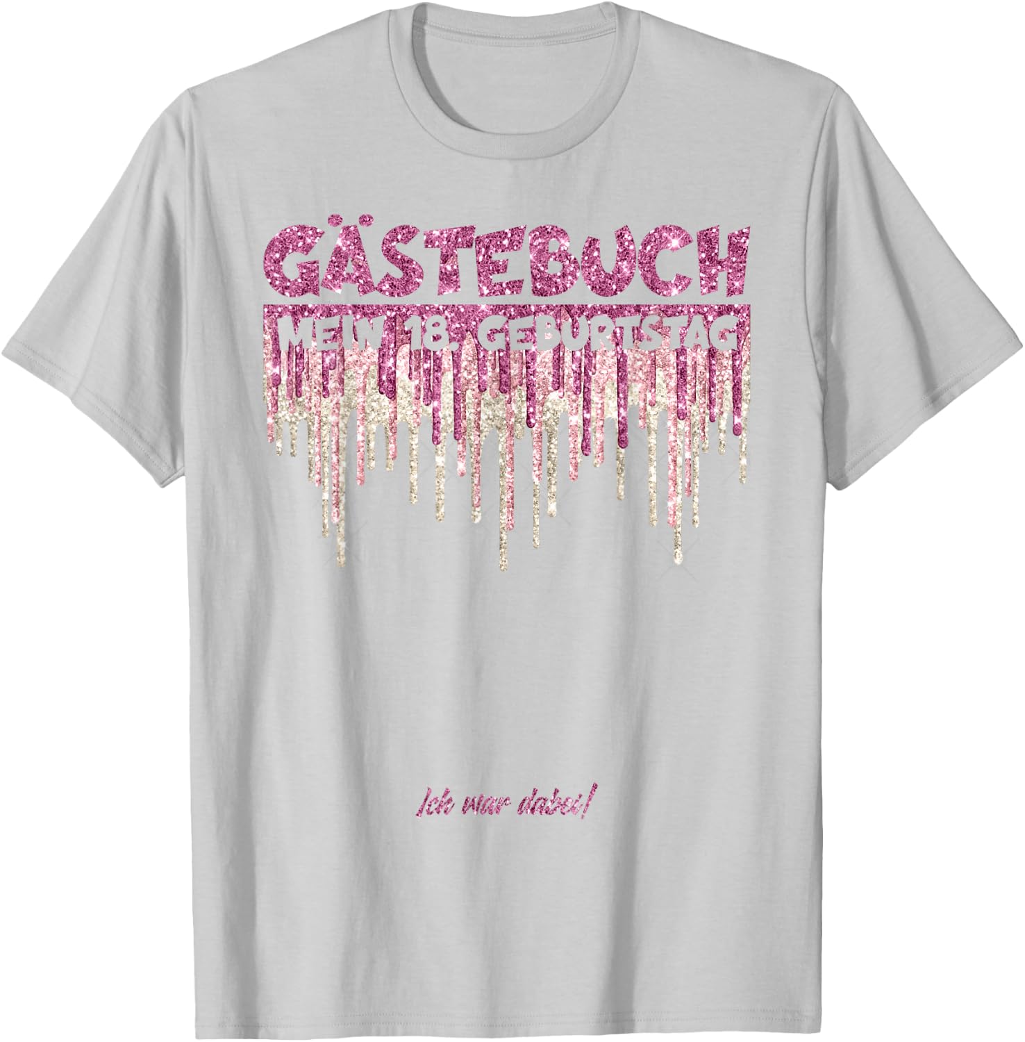 18 Jahre Guest List 18th Birthday Guest Book , White T-Shirt - T-Shirt | Ash