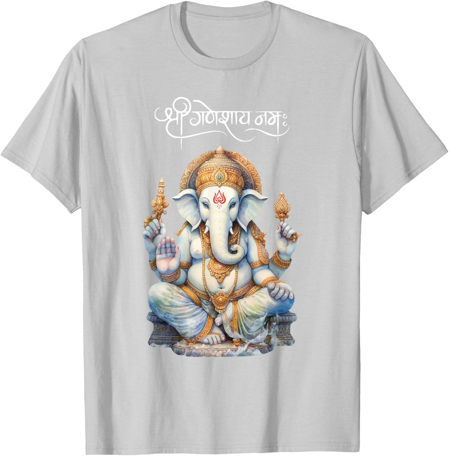 Ganesh Chaturthi-Feierlichkeiten Traditionelle Ganesh T-Shirt - T-Shirt | Ash