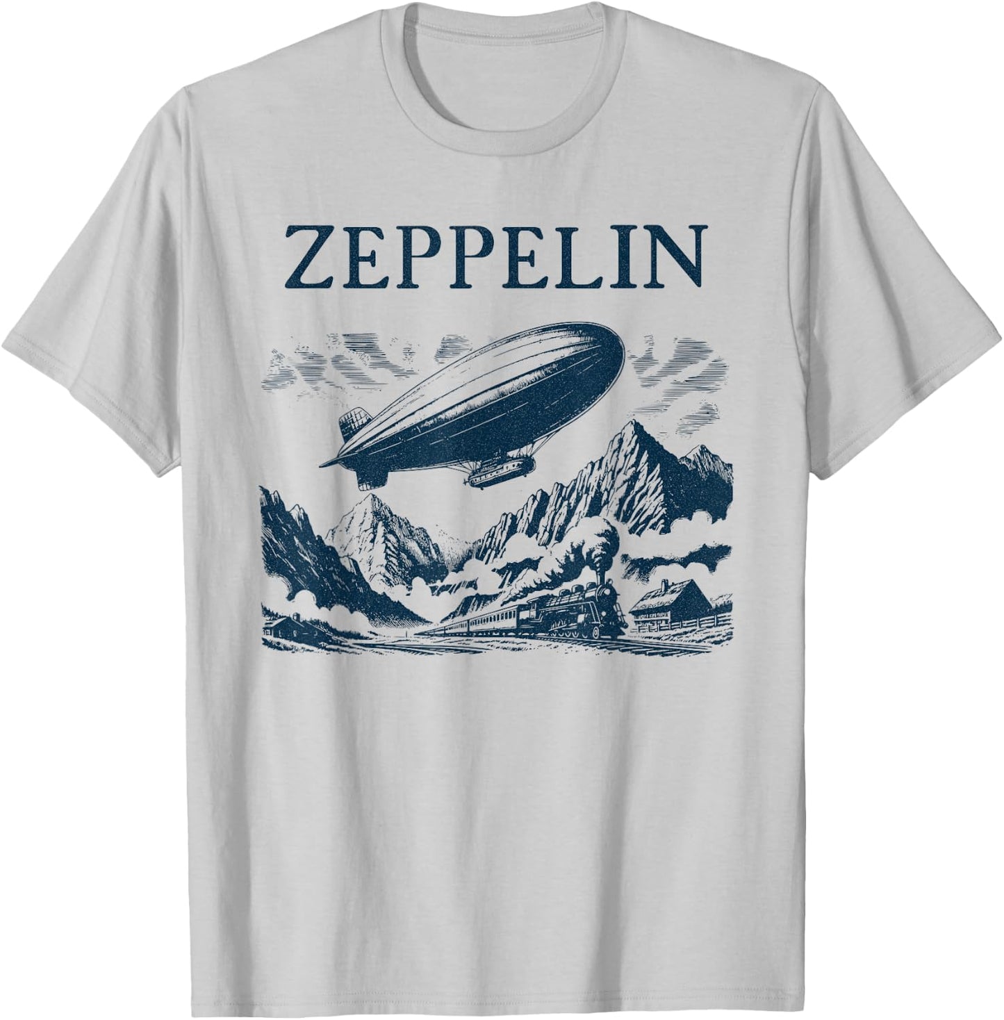 Zeppelin Airship Journey - Zeppelin Flying T-Shirt - T-Shirt | Ash