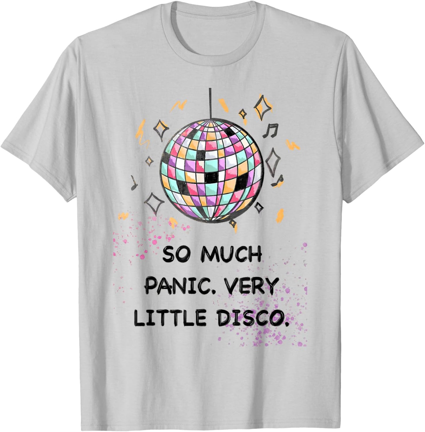 So Much Panic Very Little Disco Fun Retro T-Shirt - T-Shirt | Ash