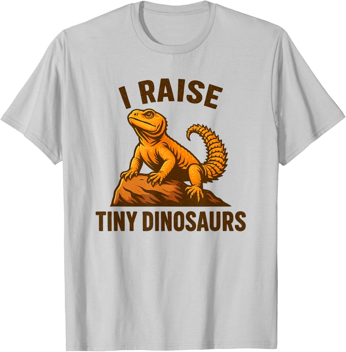 Uromastyx Agama I Raise Tiny Dinosaurs Lizard Owner T-Shirt - T-Shirt | Ash