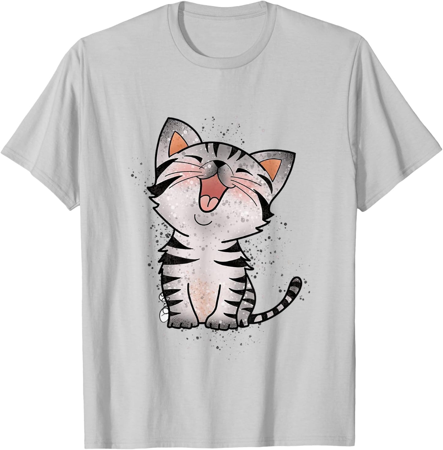 Cute Kitten Cat Lovers , White T-Shirt - T-Shirt | Ash
