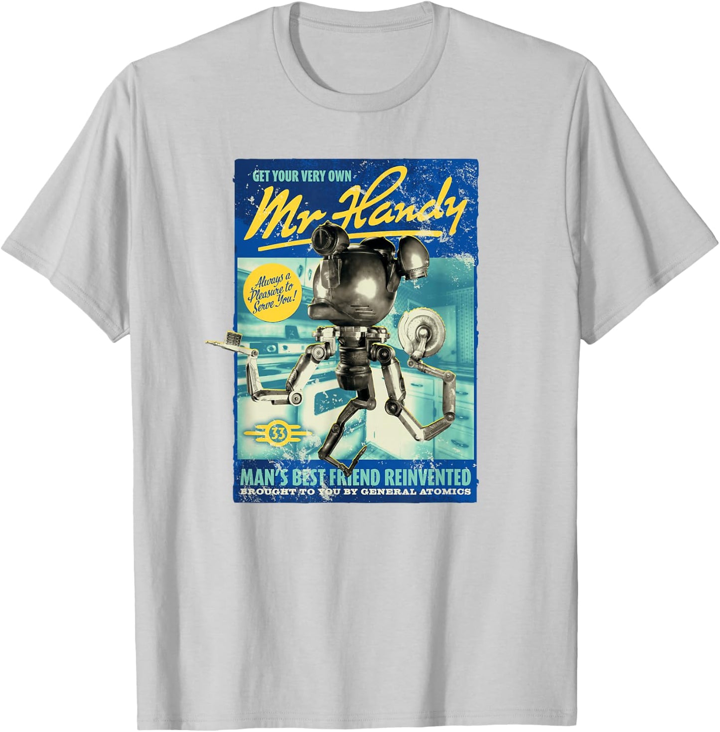 Fallout - Mr. Handy , blue T-Shirt - T-Shirt | Ash