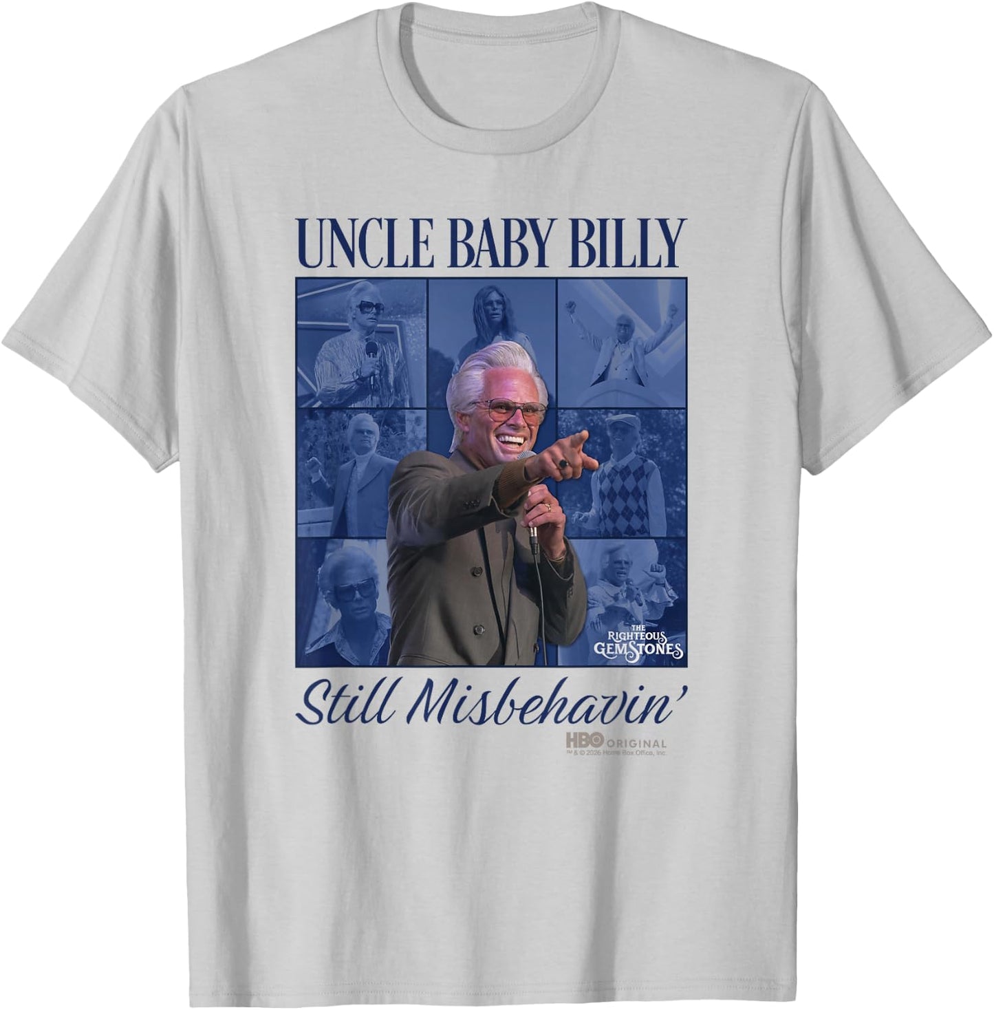 Righteous Gemstones Uncle Baby Billy Officially Licensed T-Shirt - T-Shirt | Ash