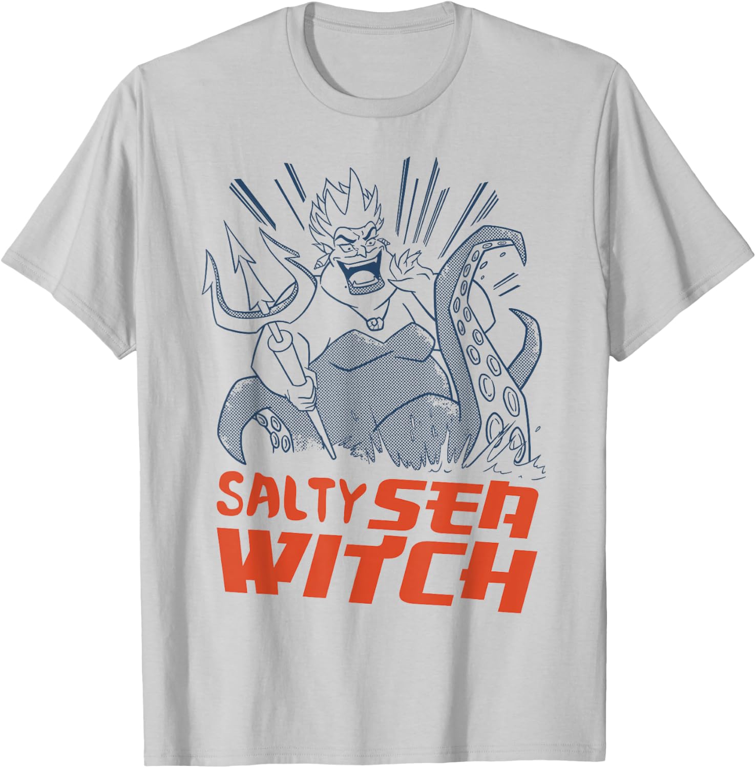 Disney The Little Mermaid Ursula Salty Witch Vintage Art T-Shirt - T-Shirt | Ash