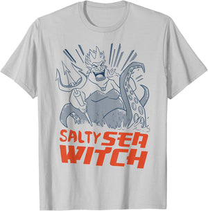 Disney The Little Mermaid Ursula Salty Witch Vintage Art T-Shirt - T-Shirt | Ash