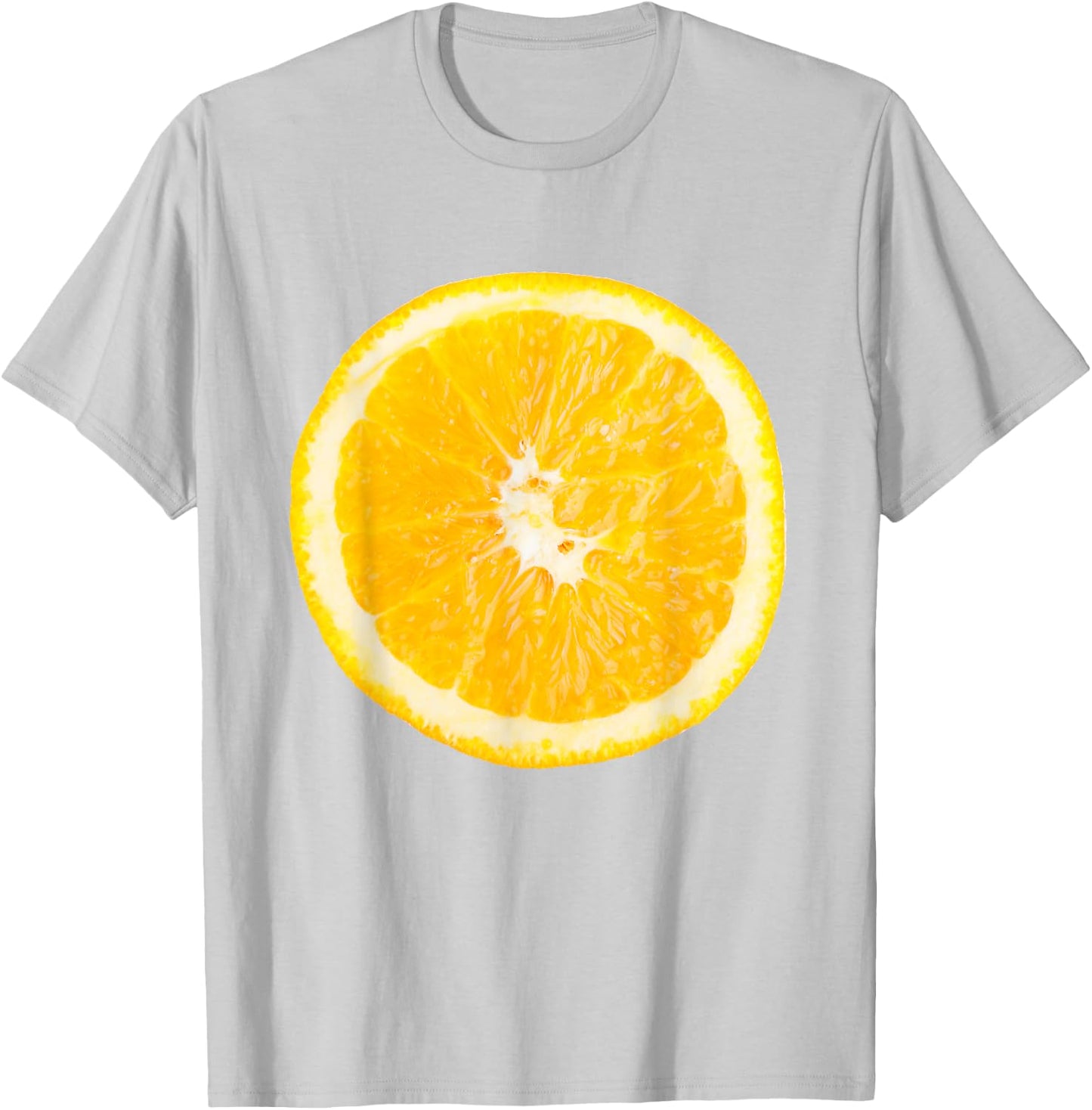 Orange Fruit Sliced Halloween Funny Halloween Design T-Shirt - T-Shirt | Ash
