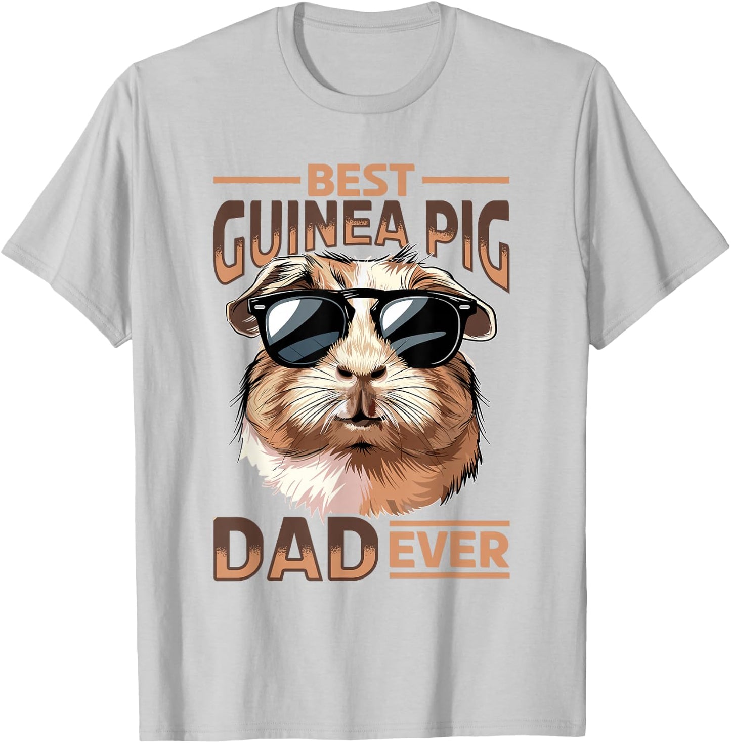Funny Guinea Pig Pet Lover Rodent Animal Best Guinea Pig Dad T-Shirt - T-Shirt | Ash