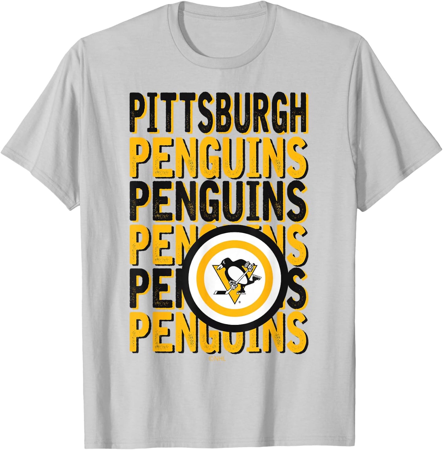 Pittsburgh Penguins Repeat Gray Officially Licensed T-Shirt - T-Shirt | Ash