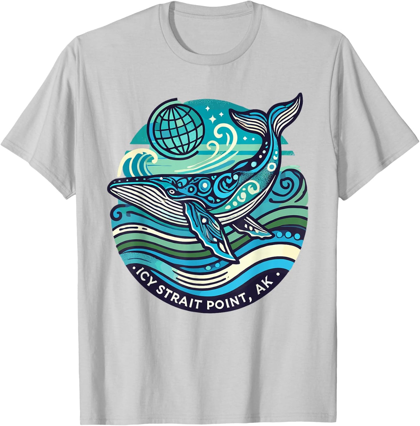 Icy Strait Point, AK Shirt Alaska Adventure Moose T-Shirt - T-Shirt | Ash
