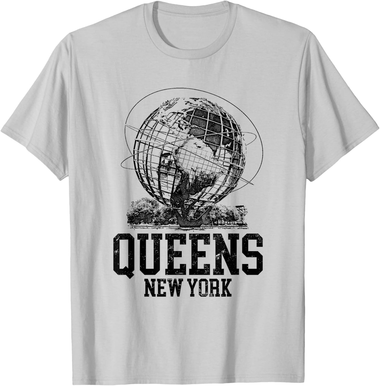 Queens New York - Flushing Meadows - World's Fair Unisiphere T-Shirt - T-Shirt | Ash