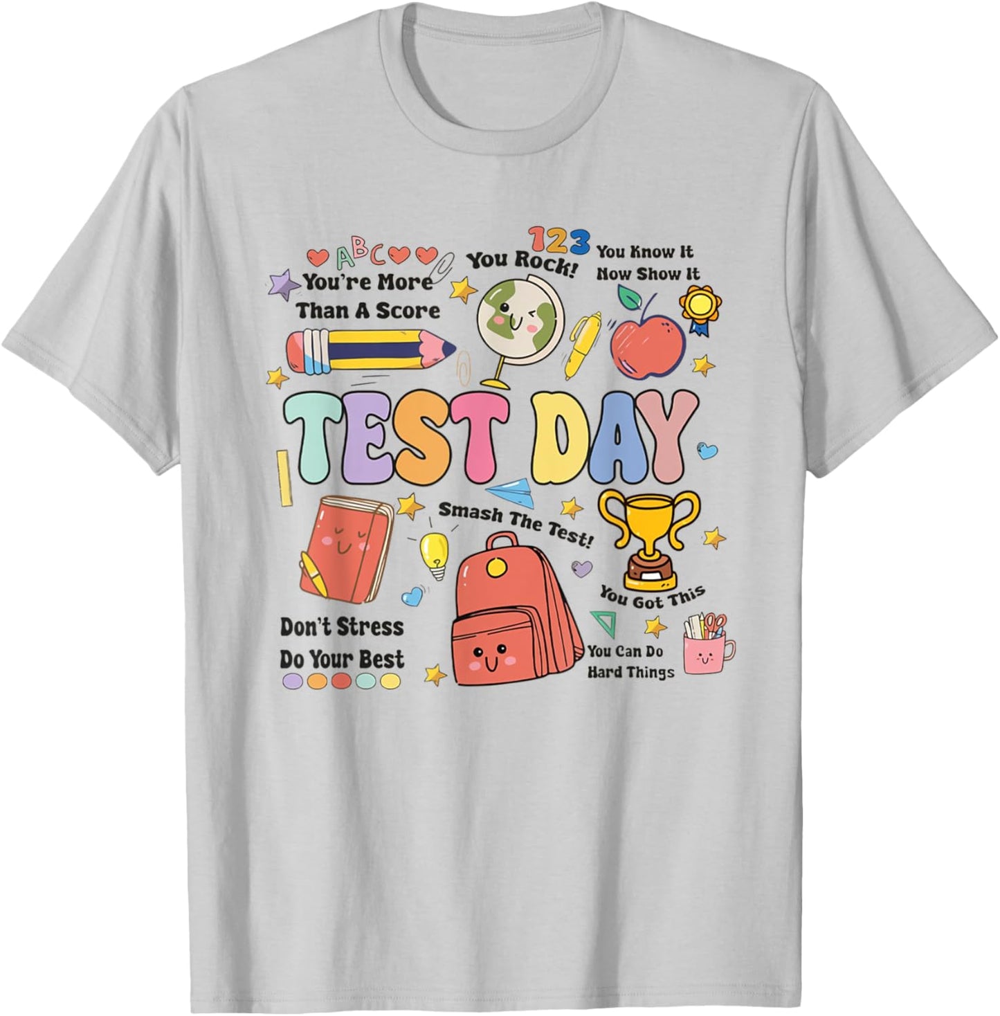 Teacher Test Day Team State Testing Teacher Appreciation T-Shirt - T-Shirt | Ash