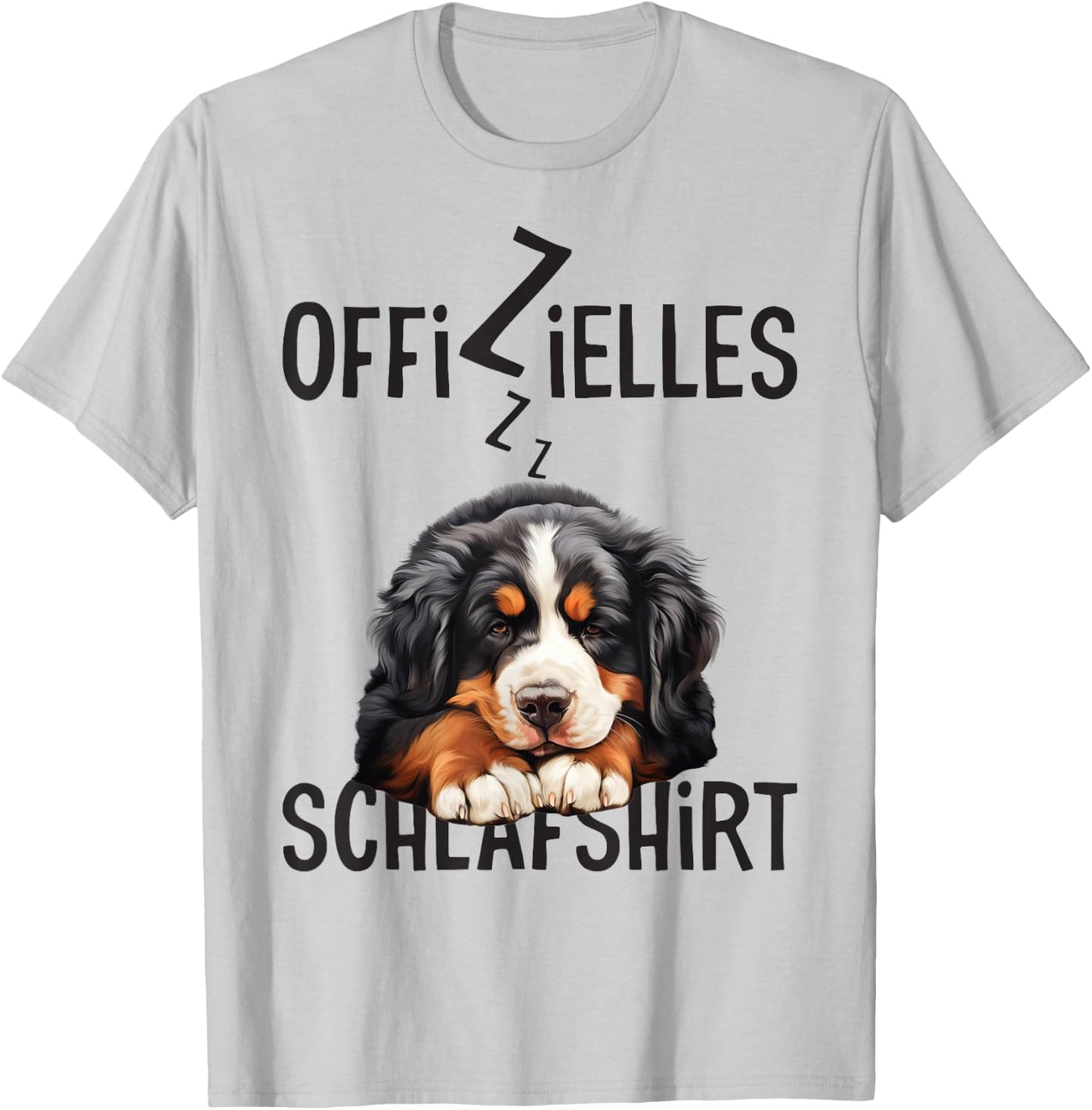 Berner Sennenhund Offizielles Schlafshirt Mit Hund Lustig T-Shirt - T-Shirt | Ash