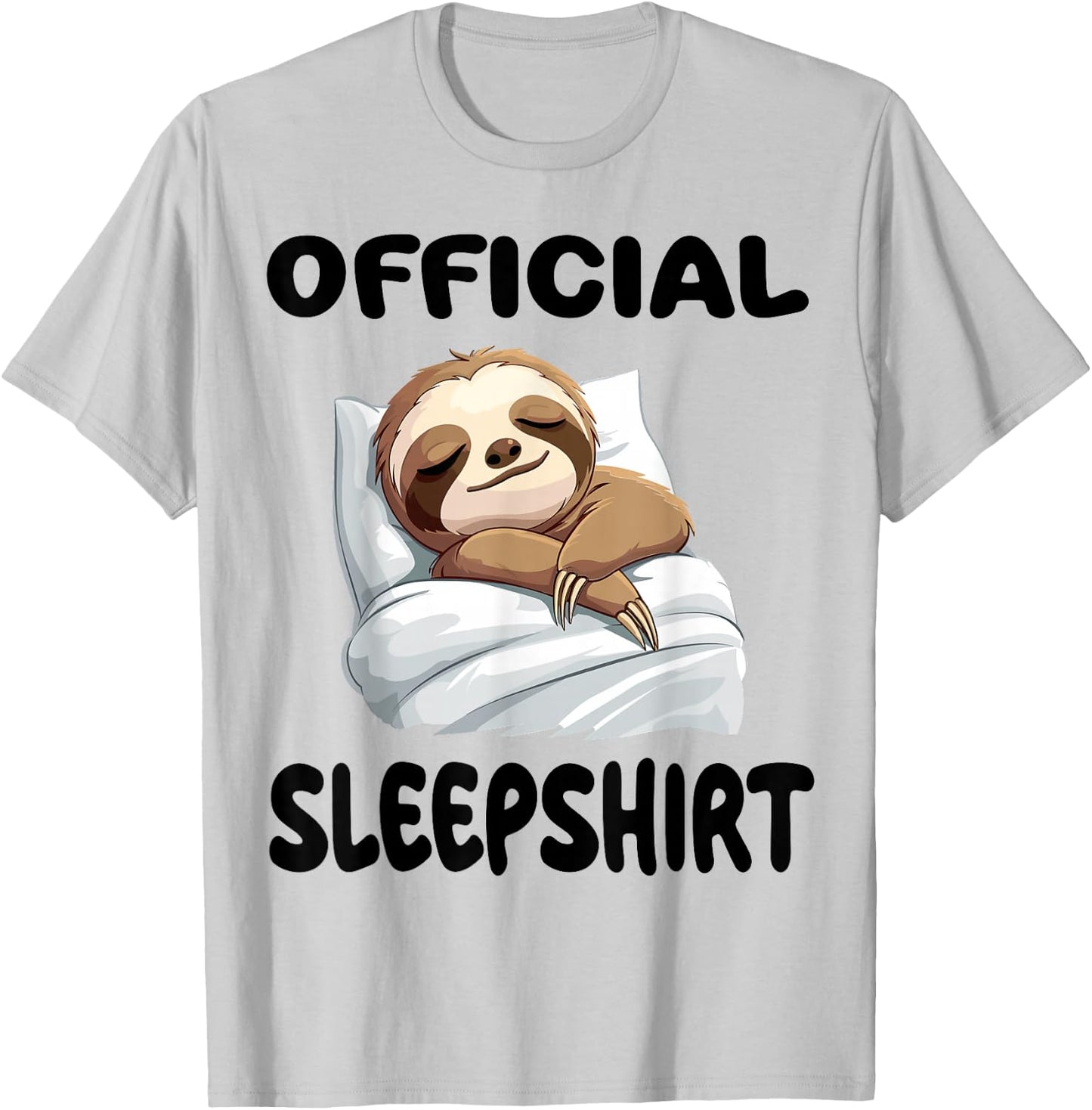 Sloth Animal Official Sleepshirt Pajamas Nightgown T-Shirt - T-Shirt | Ash