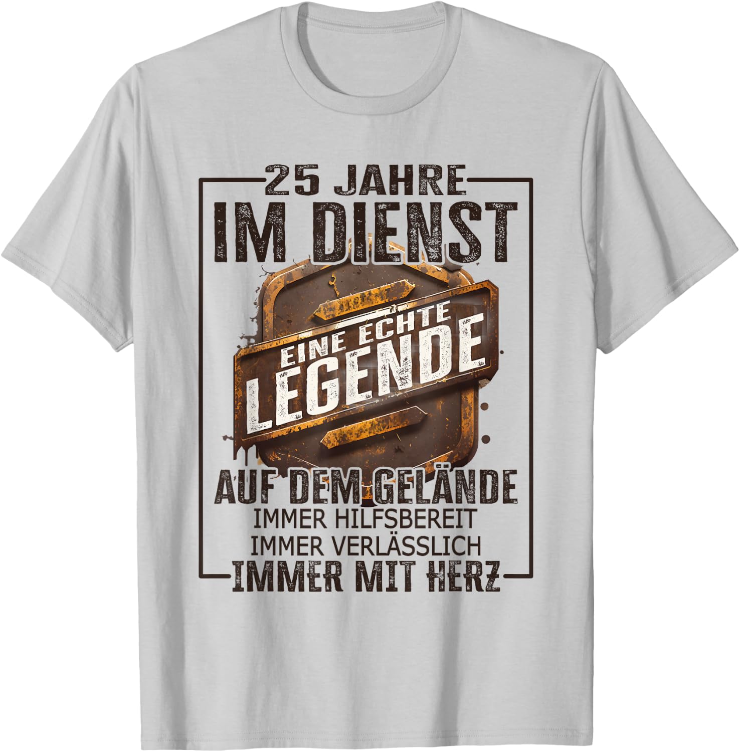 25 Jähriges Dienstjubiläum - Echte Legende 25 Jahre Jubiläum T-Shirt - T-Shirt | Ash