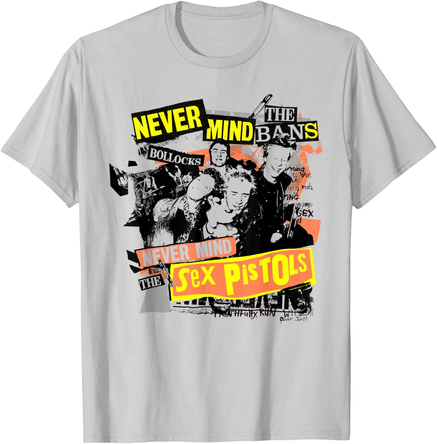 Sex Pistols Official Classic Anarchy T-Shirt - T-Shirt | Ash