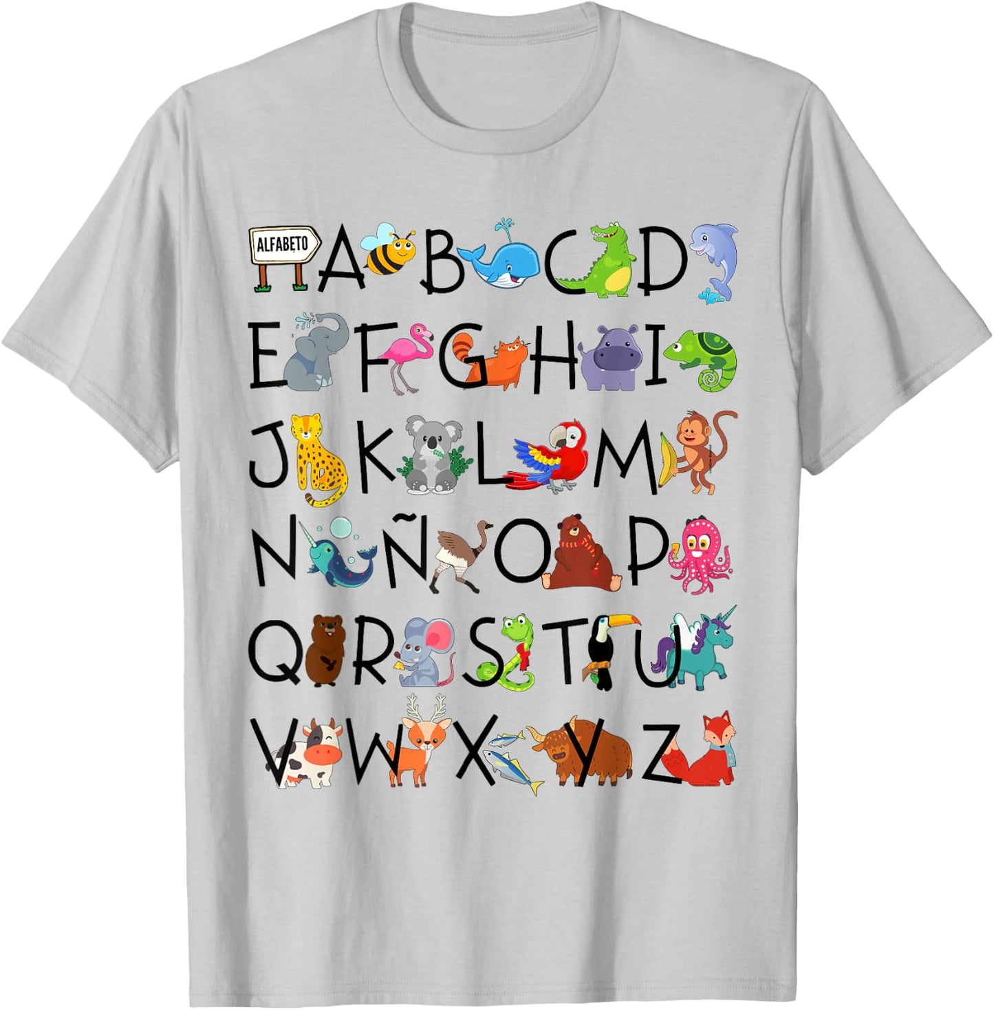Spanish Alphabet, Maestra, Spanish Teacher T-Shirt - T-Shirt | Ash