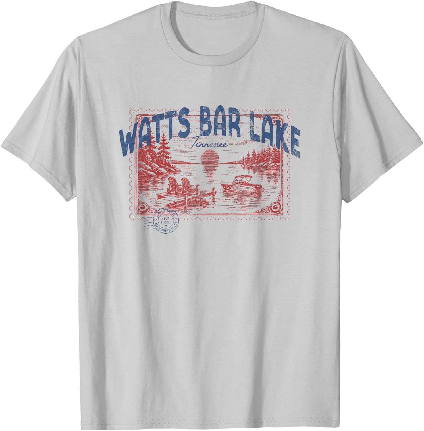Watts Bar Lake Tennessee Outdoors Vintage T-Shirt - T-Shirt | Ash