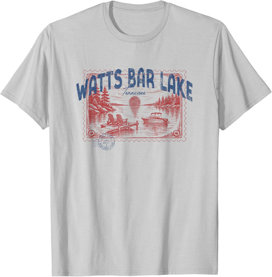 Watts Bar Lake Tennessee Outdoors Vintage T-Shirt - T-Shirt | Ash