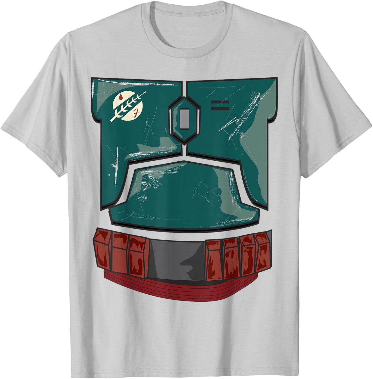 Star Wars Halloween Boba Fett Costume T-Shirt - T-Shirt | Ash