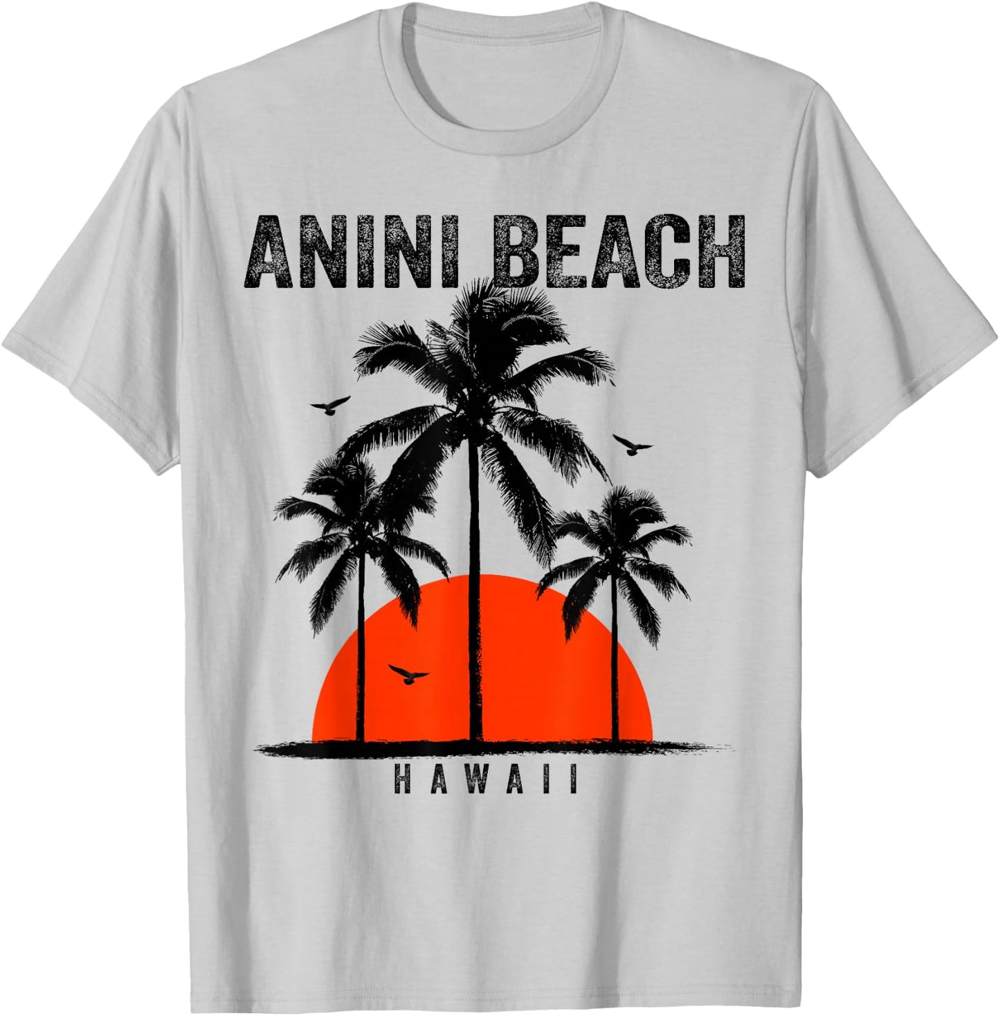 Anini Beach Hawaii Surfing Surfboarding T-Shirt - T-Shirt | Ash