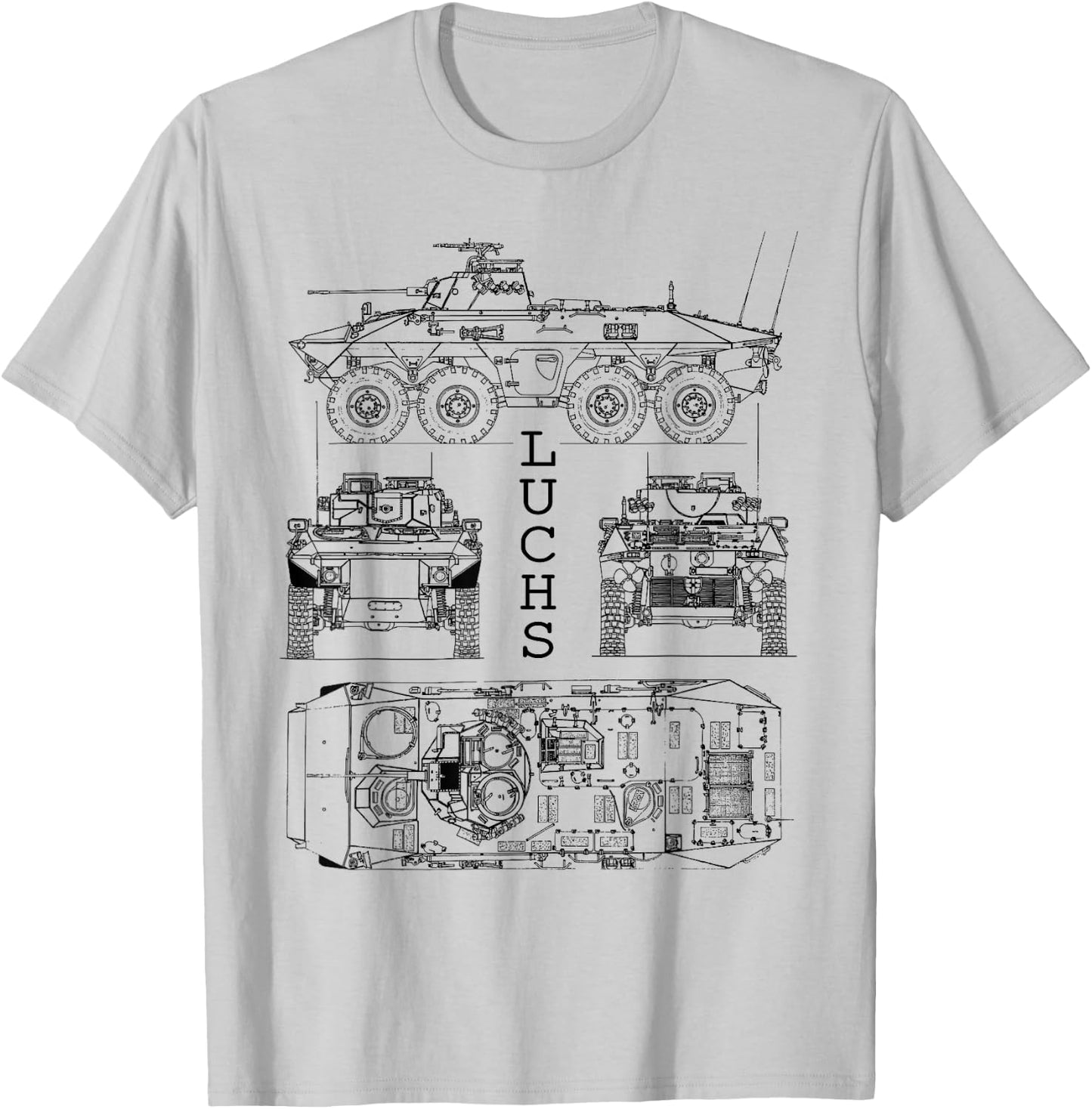 Spähpanzer Luchs Deutsches Aufklärungsfahrzeug T-Shirt - T-Shirt | Ash