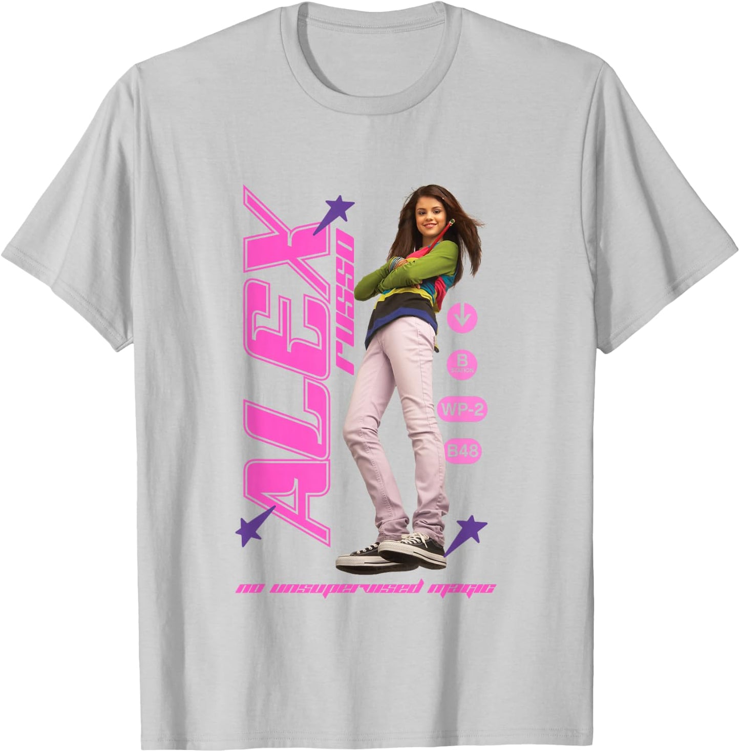 Disney Wizards of Waverly Place Alex Russo Girly Big Poster , white, S T-Shirt - T-Shirt | Ash
