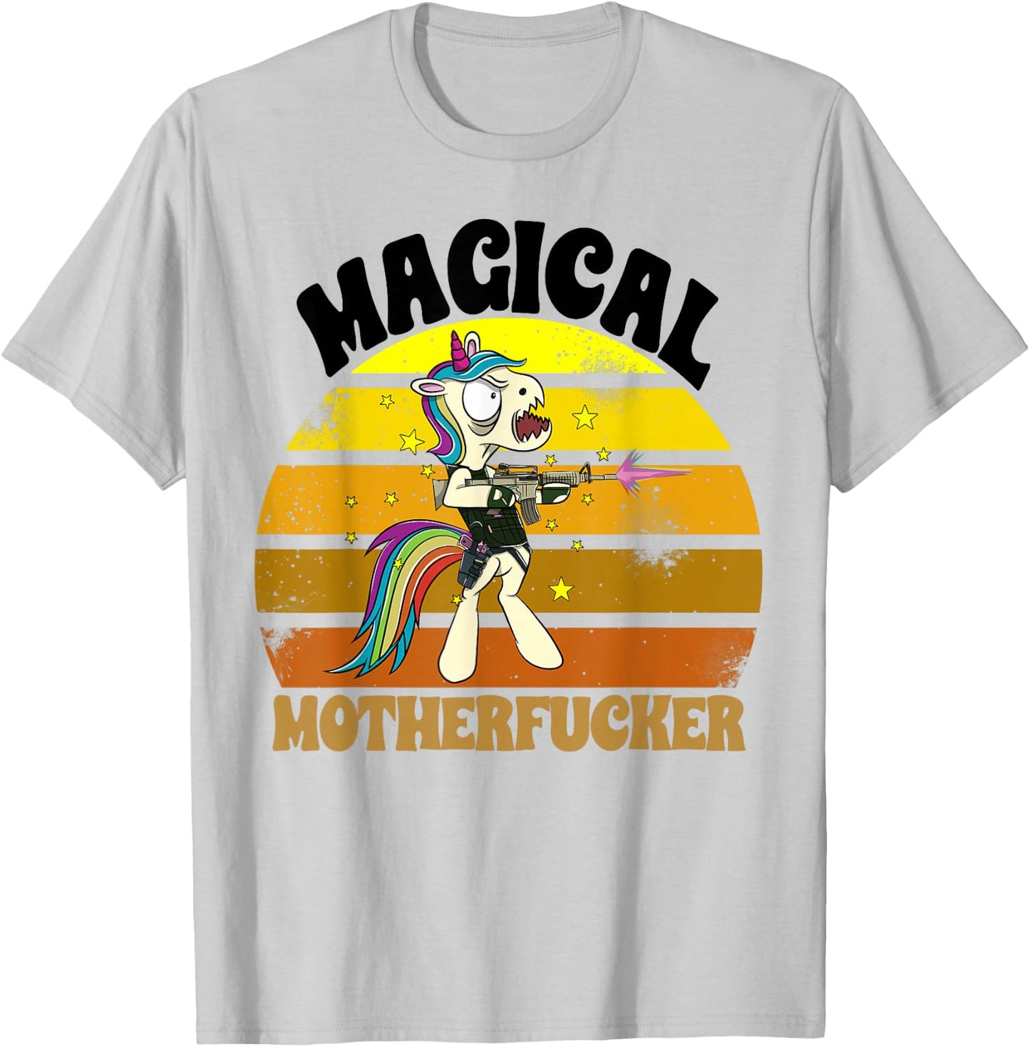 Magical Motherfucker Unicorn Love Fantasy Mad Angry Funny T-Shirt - T-Shirt | Ash