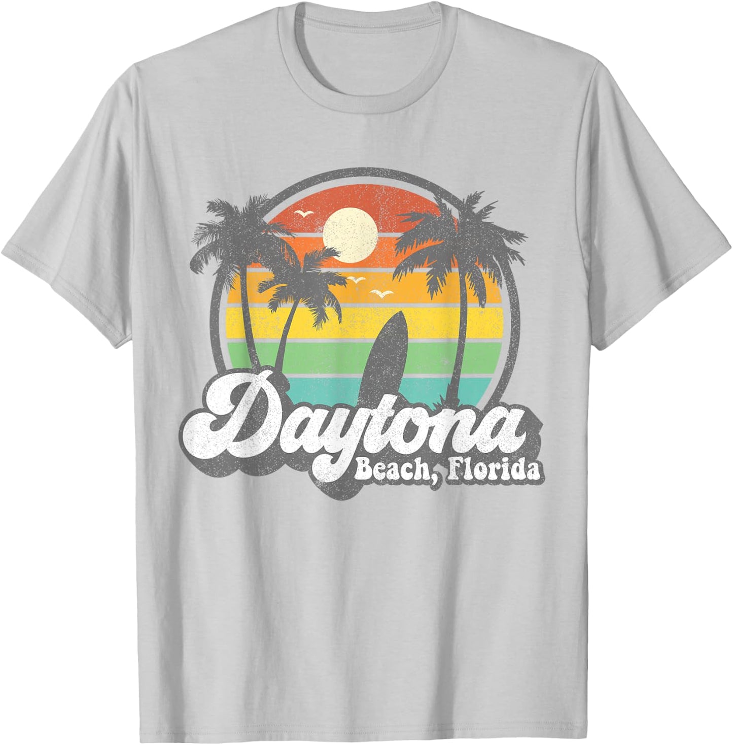 Vintage Daytona Beach Florida Surfing Retro 70's Surf Gift Women Girls Kids T-Shirt - T-Shirt | Ash