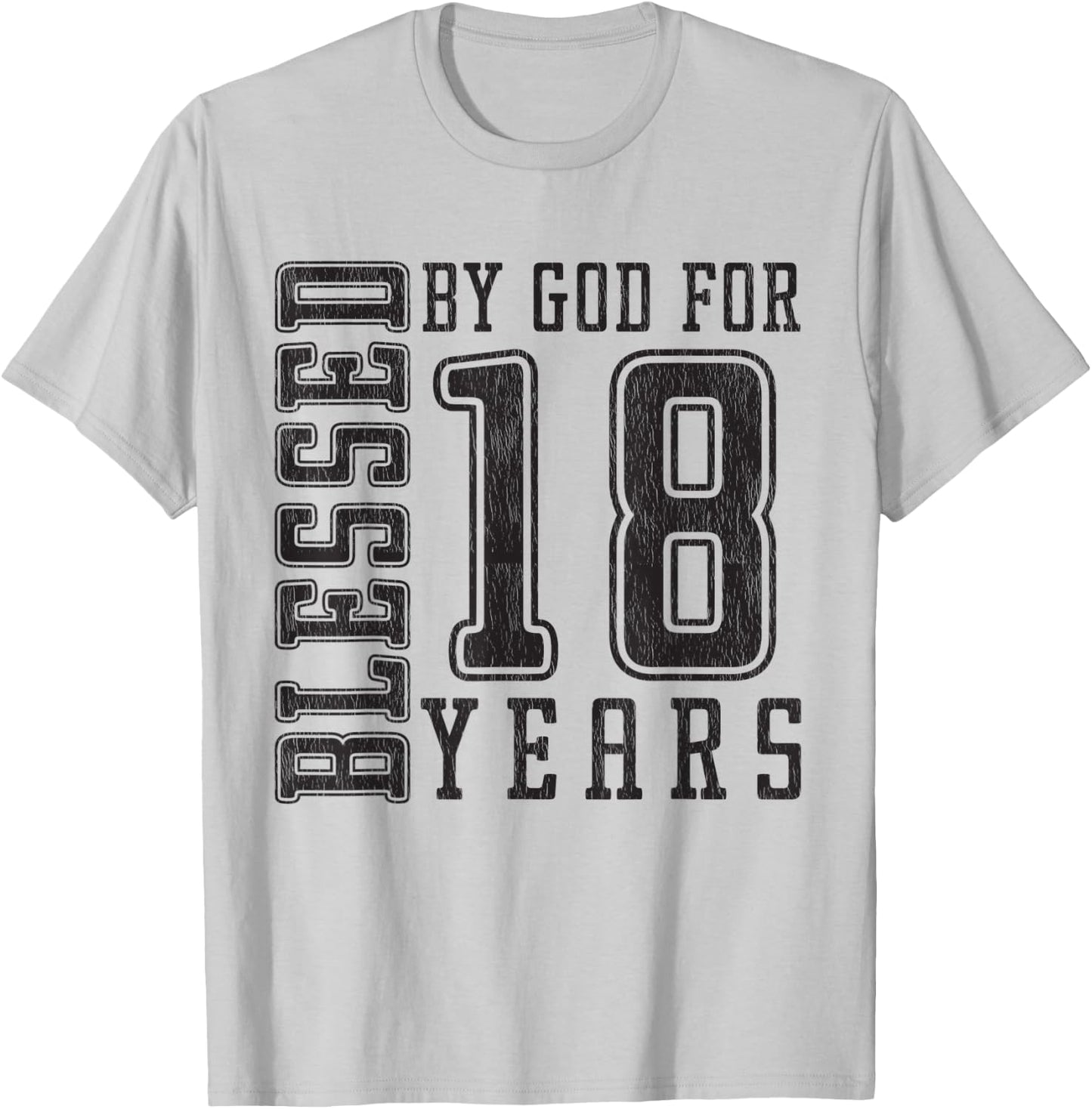 Blessed by God for 18 Years birthday boy teen vintage T-Shirt - T-Shirt | Ash