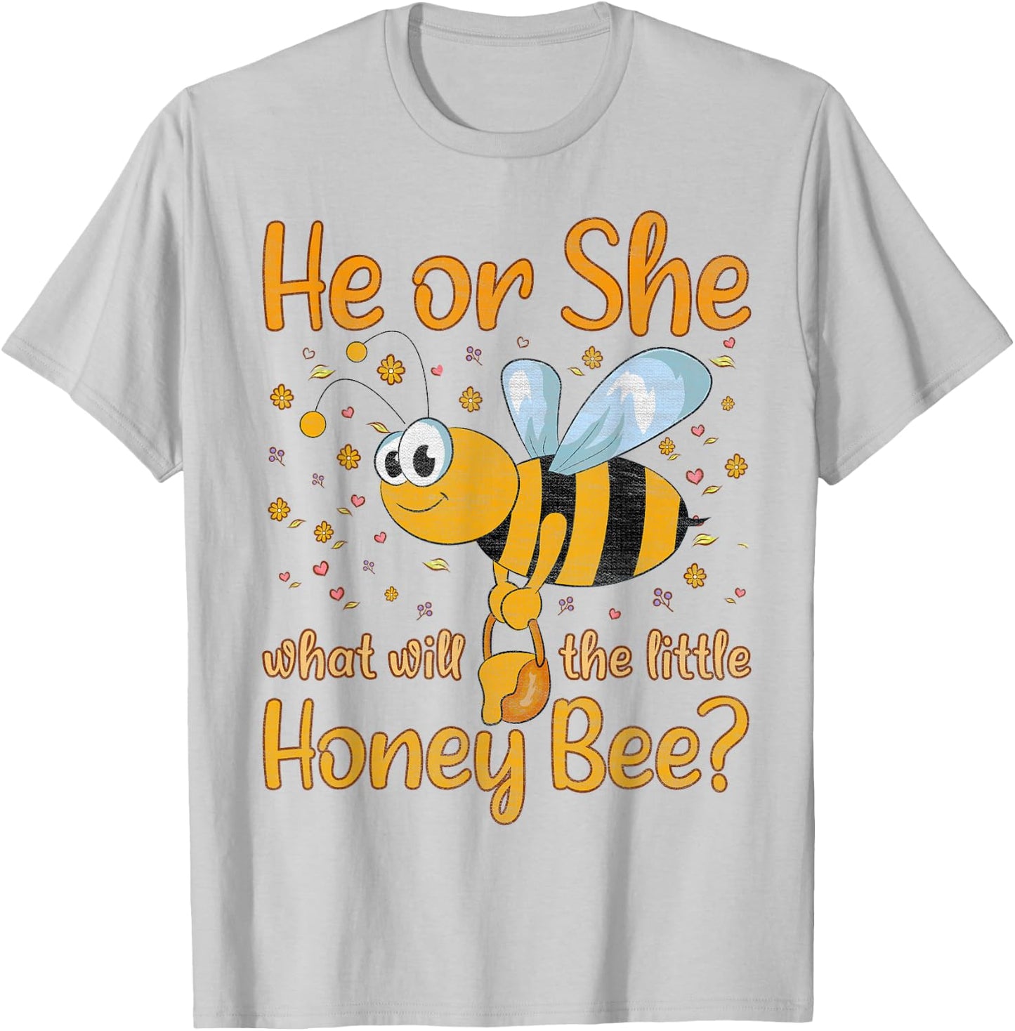 Her or She what will the little Honey Bee - Gender Reveal T-Shirt - T-Shirt | Ash