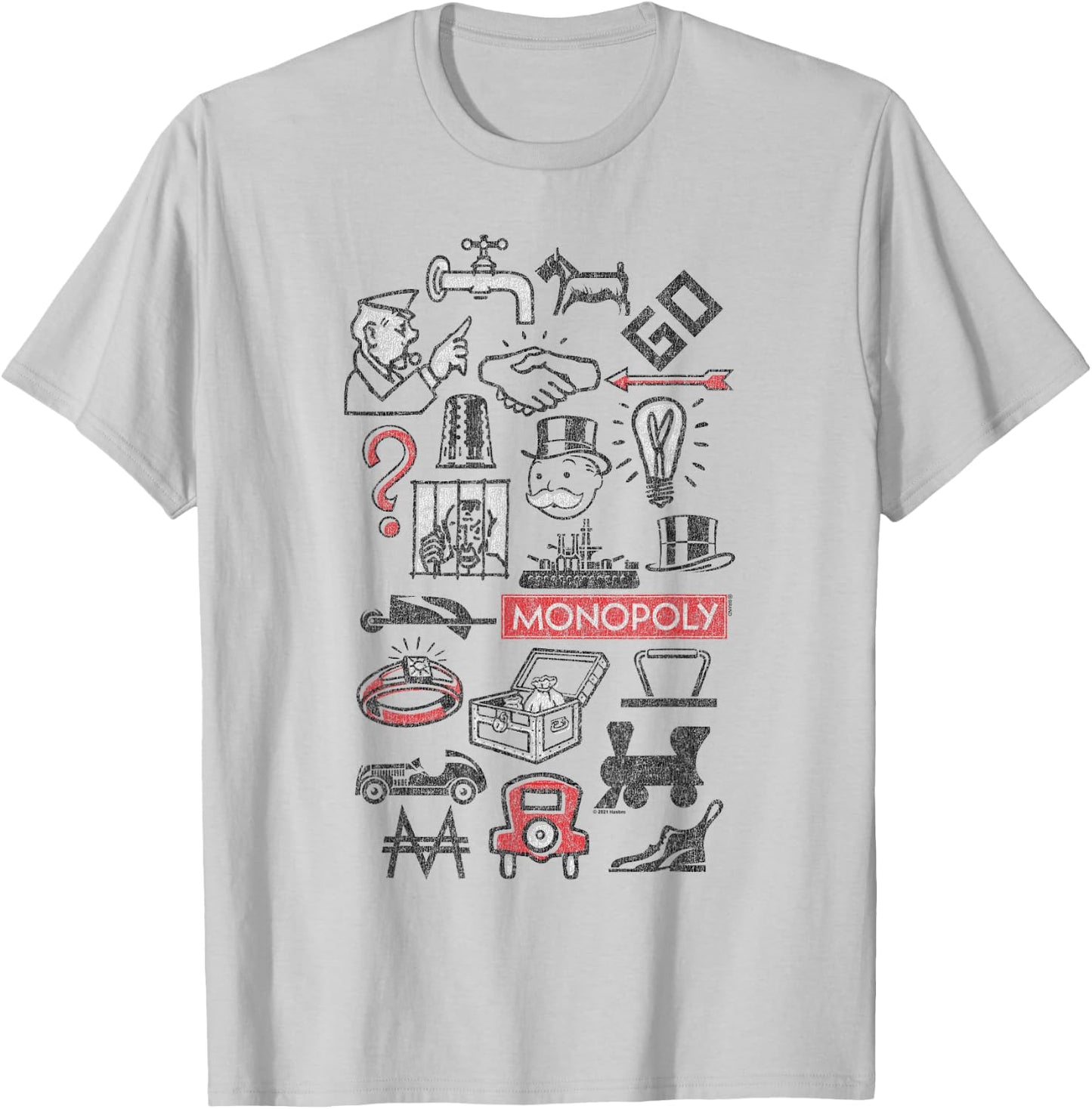 Monopoly Icons , White, s T-Shirt - T-Shirt | Ash