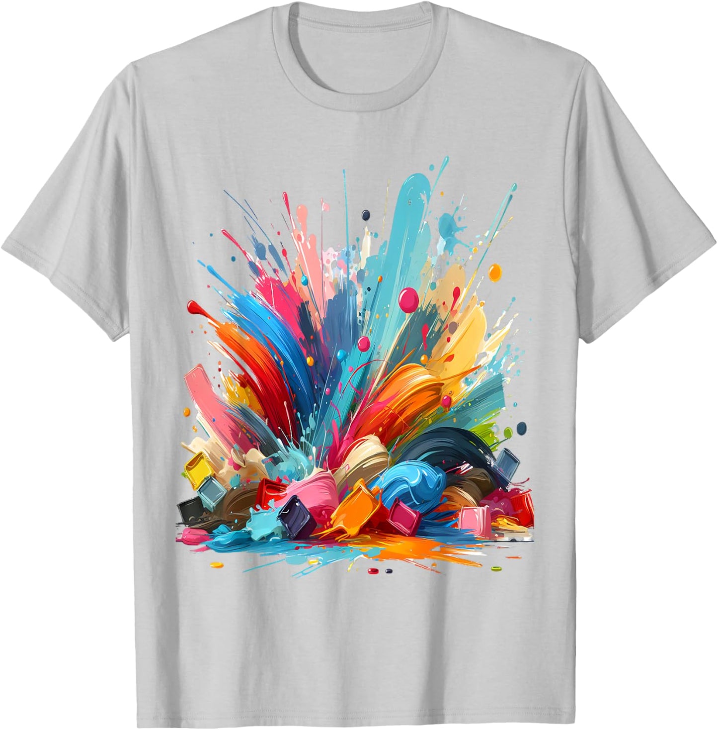 Blob Paint , white, S T-Shirt - T-Shirt | Ash