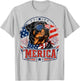 Merica Rottweiler Patriotic Dog 4th of July Dog Lover T-Shirt - T-Shirt | Ash