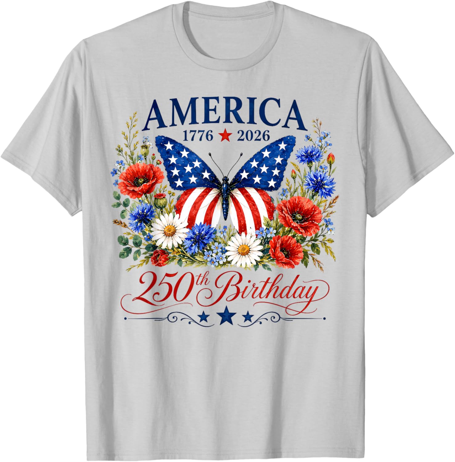 250th Anniversary USA Women 250 Years American 4th of July T-Shirt - T-Shirt | Ash