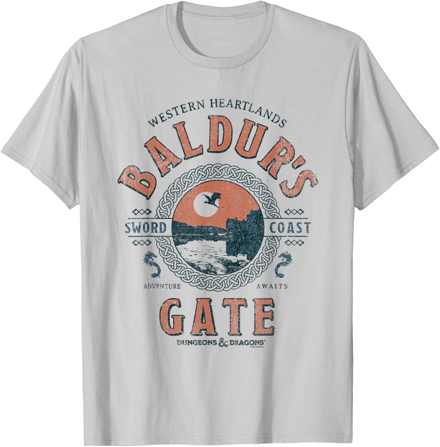 Dungeons & Dragons Adventure Awaits at Baldur's Gate , White T-Shirt - T-Shirt | Ash