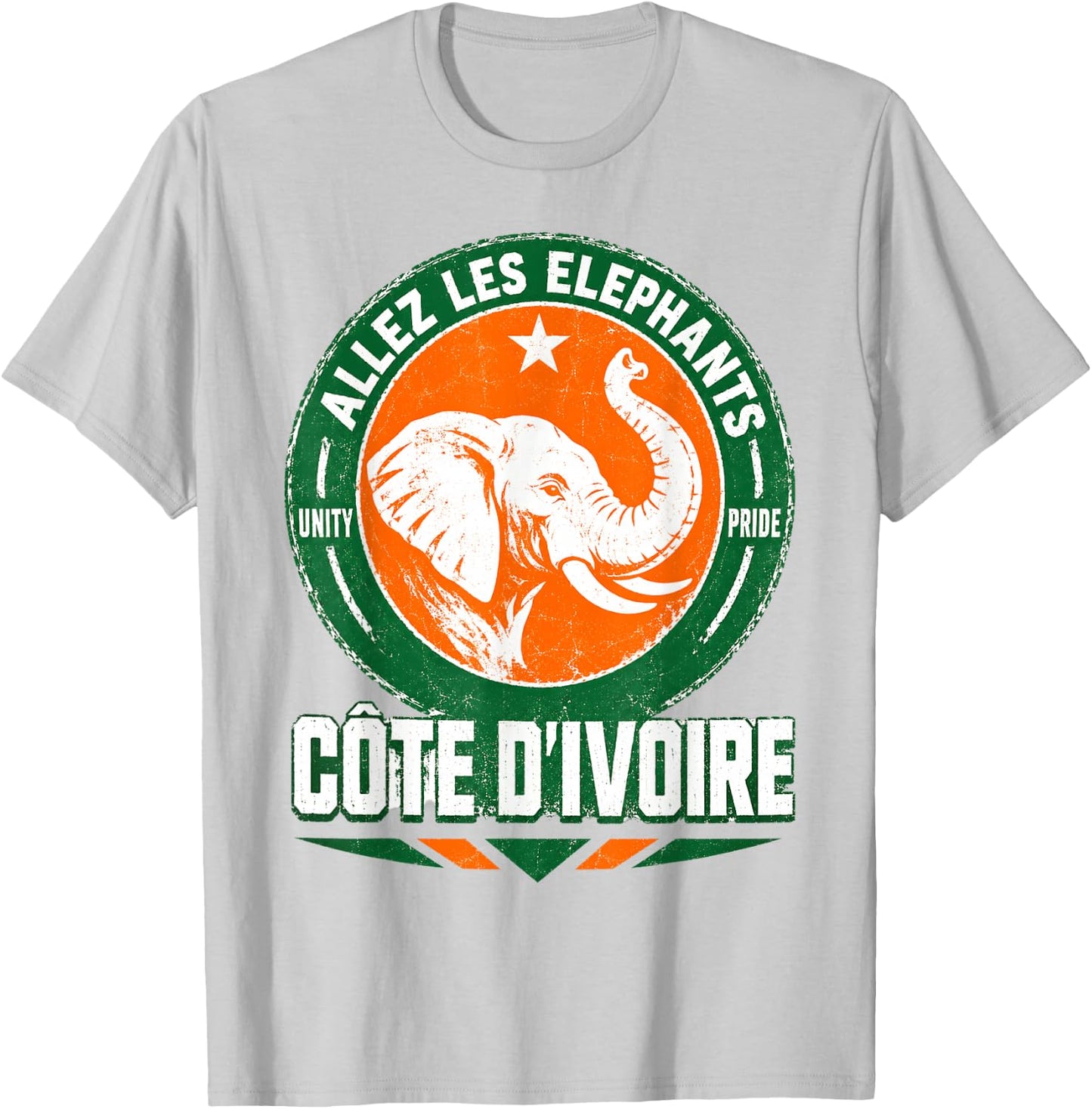Allez Les Elephants Côte D'Ivoire Fan T-Shirt - T-Shirt | Ash