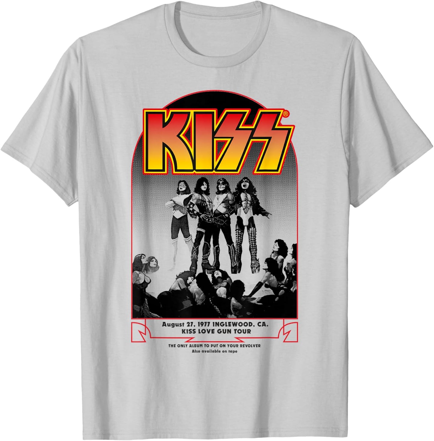 KISS - Inglewood 1977 T-Shirt - T-Shirt | Ash