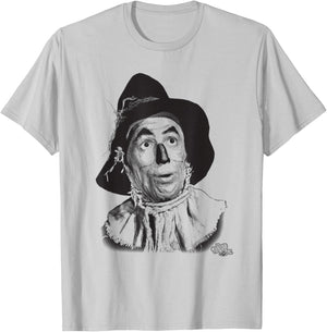 The Wizard of Oz Scarecrow Headshot T-Shirt - T-Shirt | Ash
