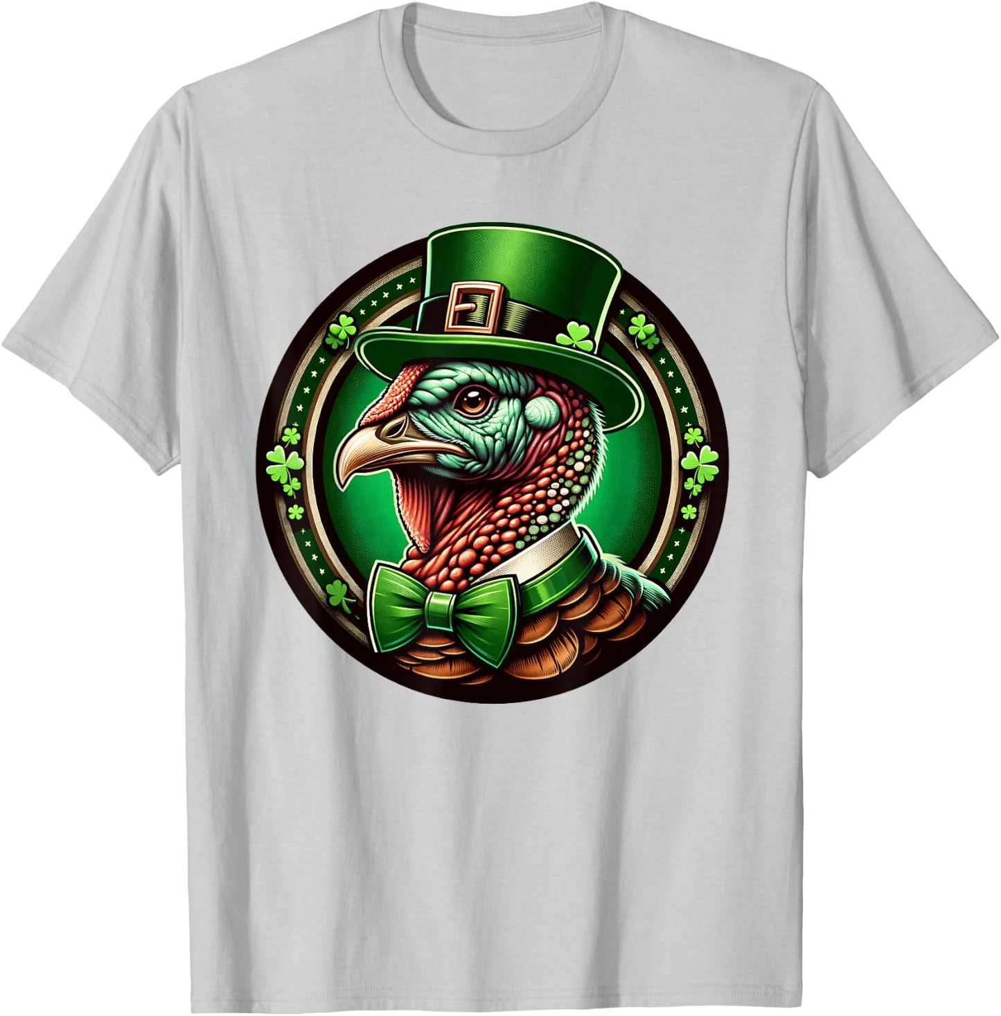 Funny Leprechaun Turkey St Patricks Day Kids Men Women T-Shirt - T-Shirt | Ash
