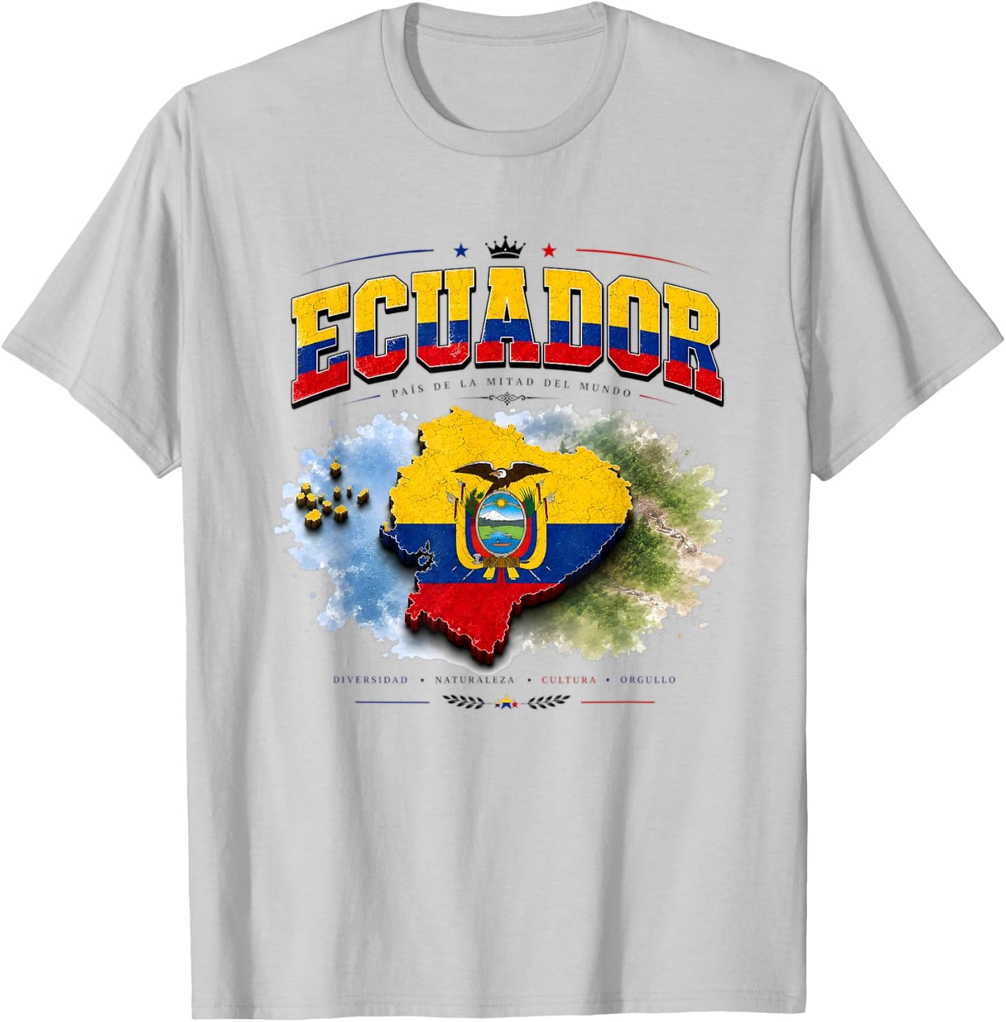 Ecuador Flagge , Ecuador , Ecuador Shirt für Damen T-Shirt - T-Shirt | Ash
